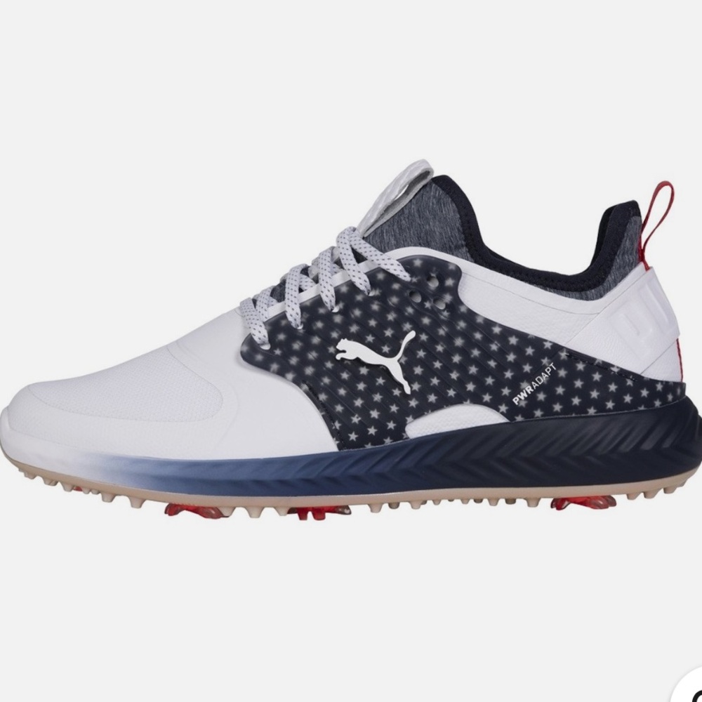 NWT New In Box PUMA GOLF Men's Ignite Pwradapt Caged Team USA Golf Shoe